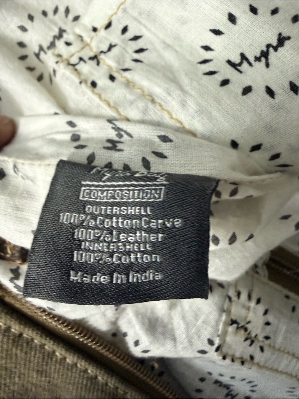 Myra woven southwest style design tote bag with leather and fur trimming. - Picture 9 of 13